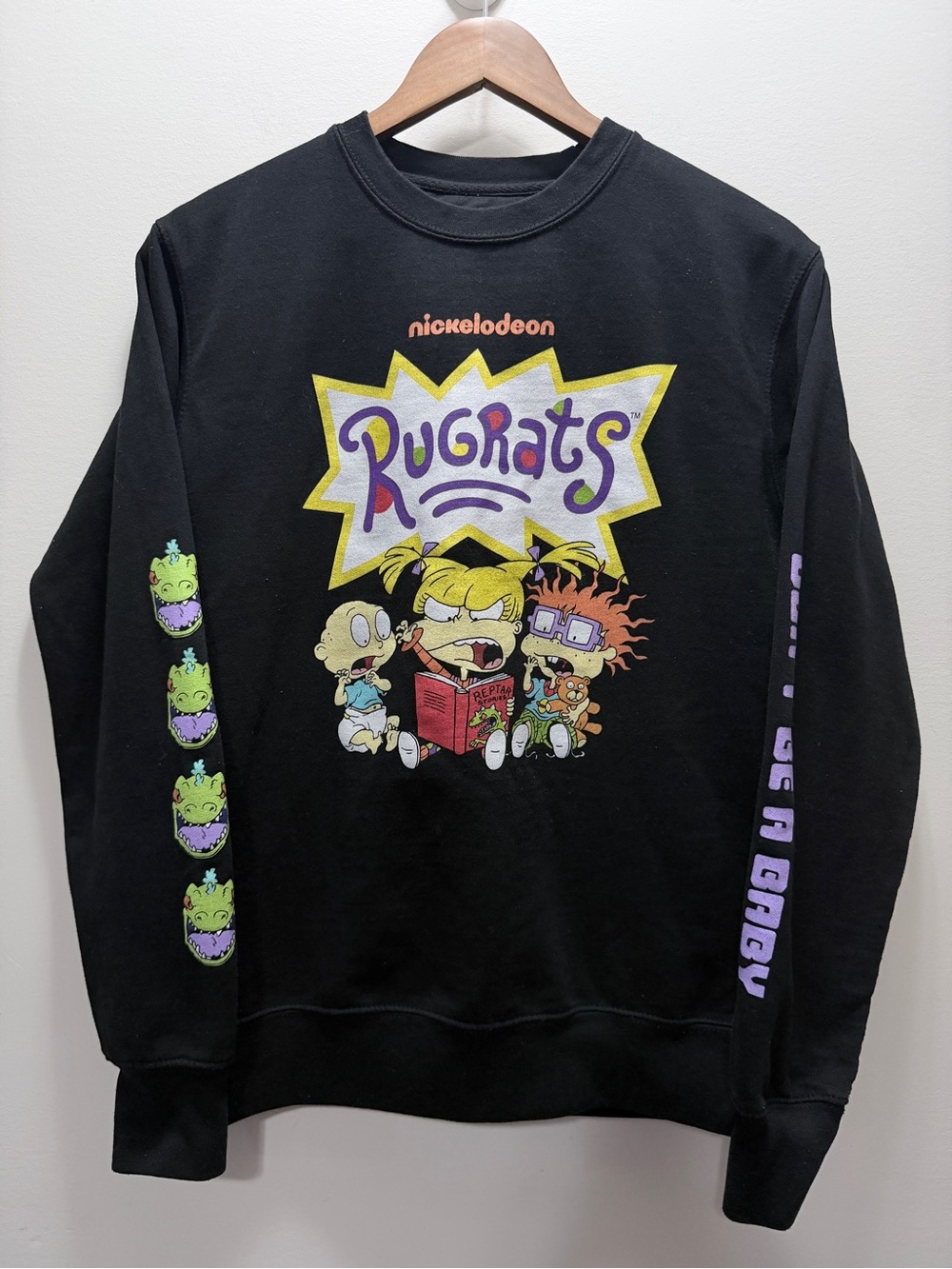 Nickelodeon Rugrats Black Long SleeveSweatshirt Size S/Petite 25x20